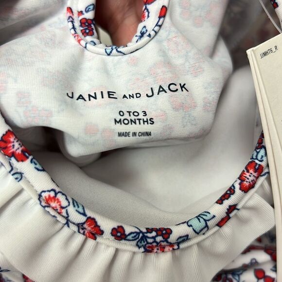 Janie and Jack 100049091 Baby Recycled Floral Rash Guard Swimsuit size 0-3 m NWT - Picture 6 of 12